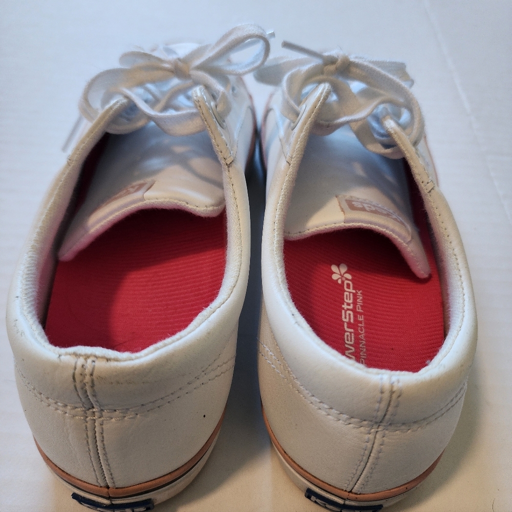 White Women's Shoes with Red Insole